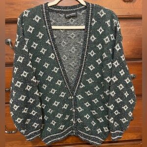 Vintage Tony Lambert Diamond Multicolor Knit Sweater